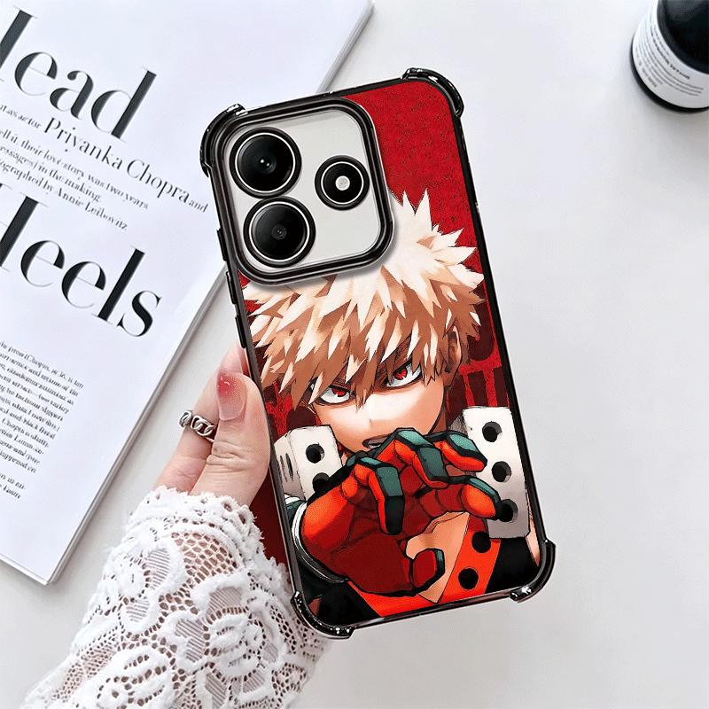 MHA My Hero Bakugou Katsuki Soft Phone Case For Xiaomi Redmi Note 14 15 Pro Plus 13 12 11S 11T 5G 10 9S 9 Plating Anti-Fall Fund