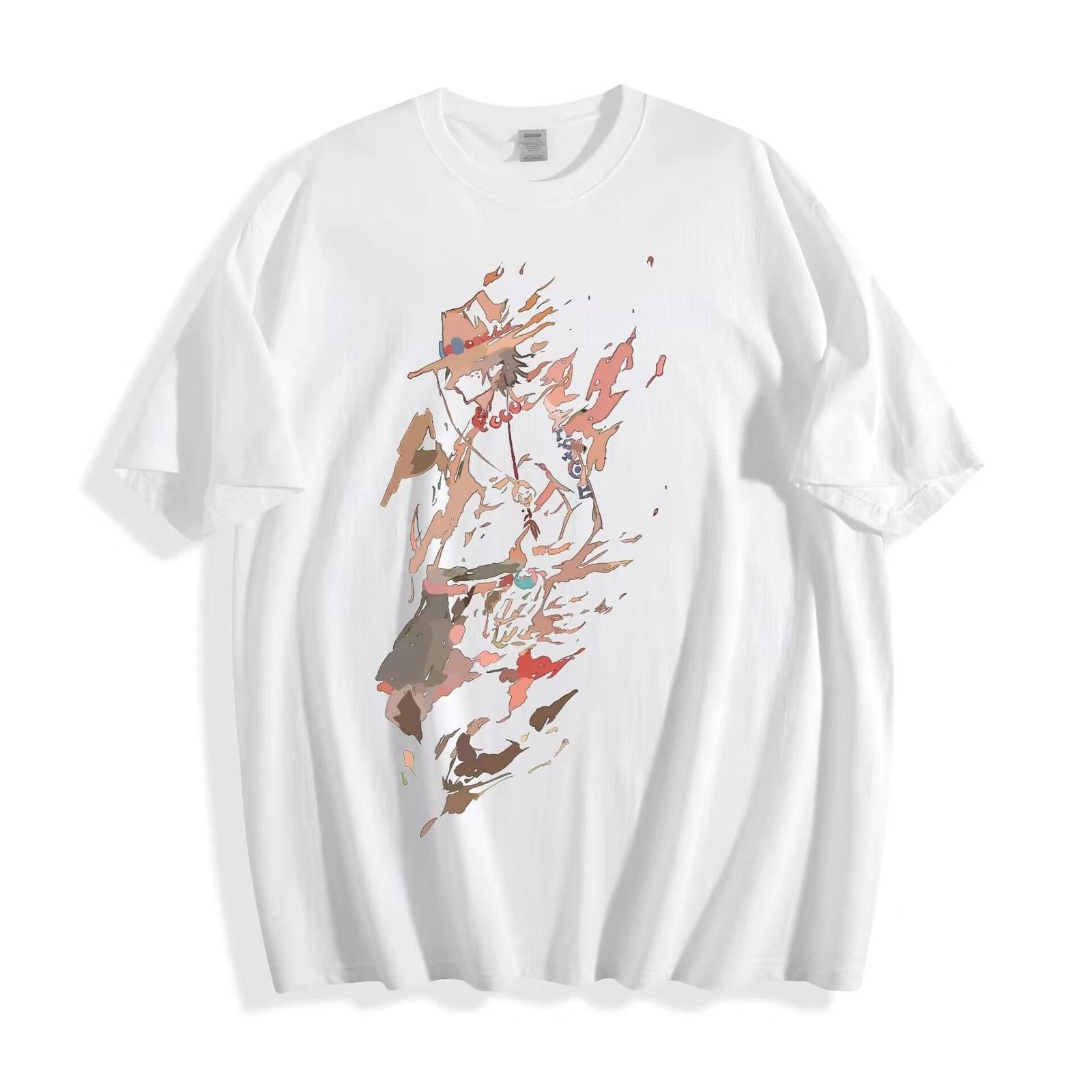 

Аниме футболка Ace Splatter - Художественный дизайн с цветовыми брызгами Унисекс S