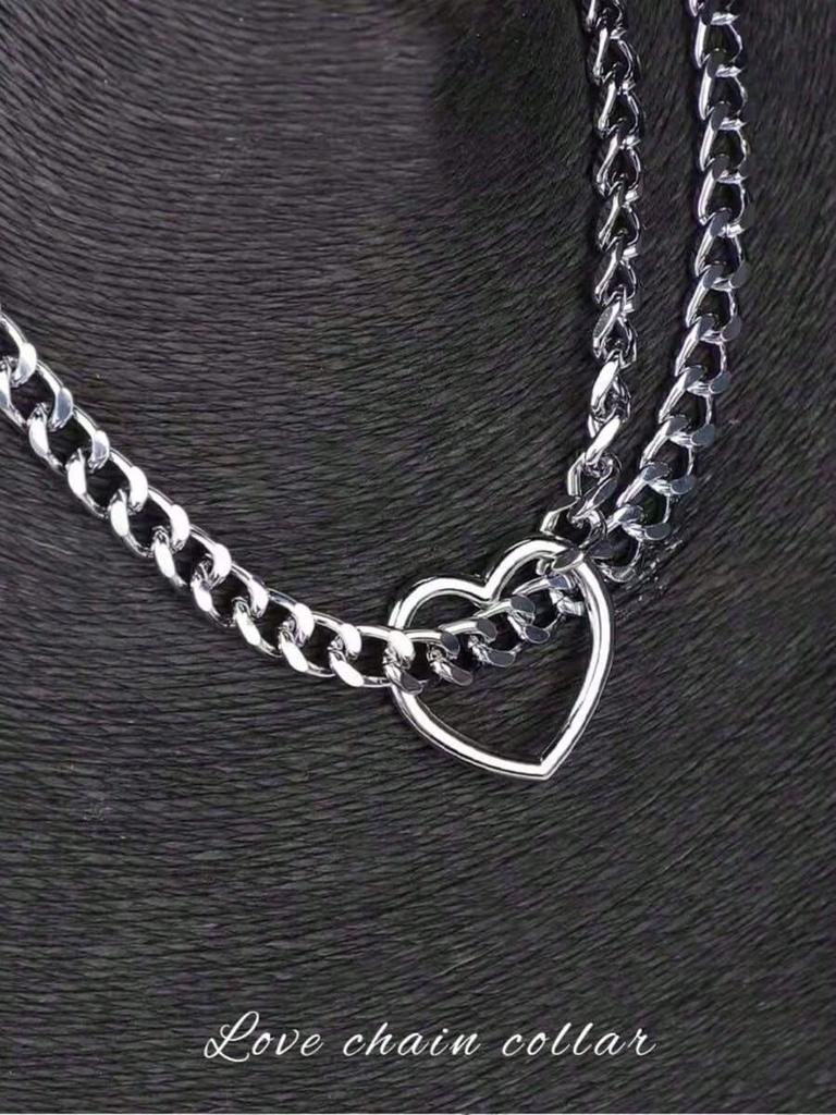 1 Stück Ein Sexy Herzketten-Choker, Sexy Dessous-Accessoire, Damen Herz Zug Halsring, Mehrschichtige Quasten Halskette