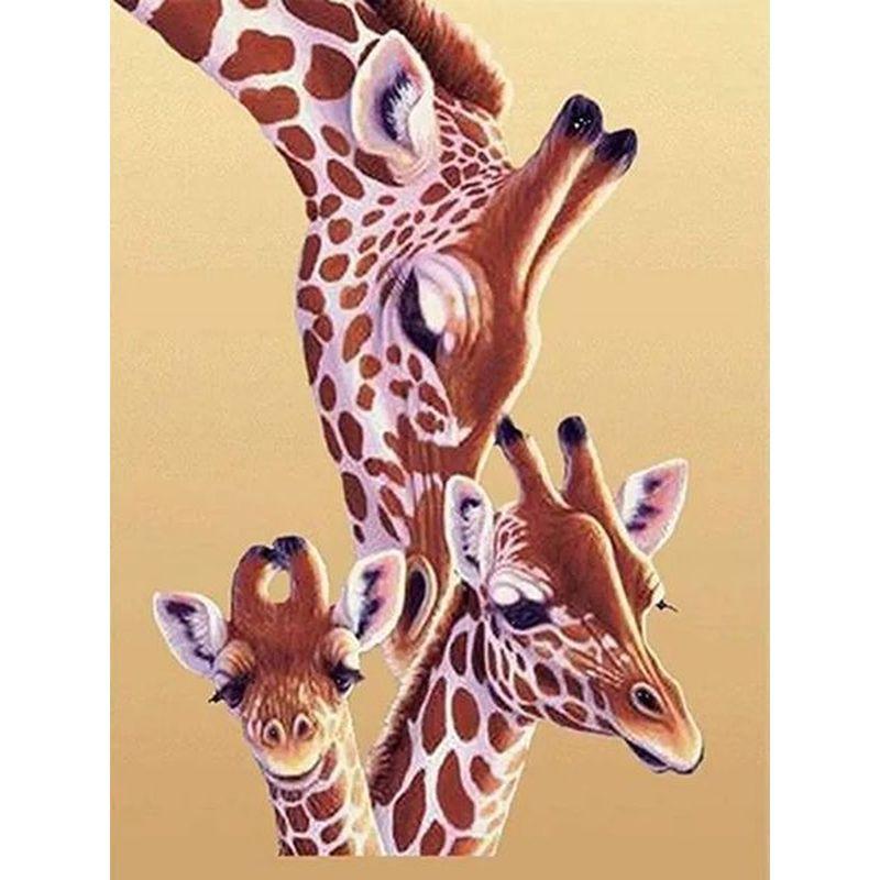 Kit Diamond Painting Girafe - 30x40 Cm - Toile Autocollante, Strass, Stylo, Colle - Loisir Créatif Pour Adultes Et Enfants - 11