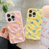 Korean plaid love for iPhone Apple 16/17pro mobile phone case 15 folds 13 large holes 12 soft 14