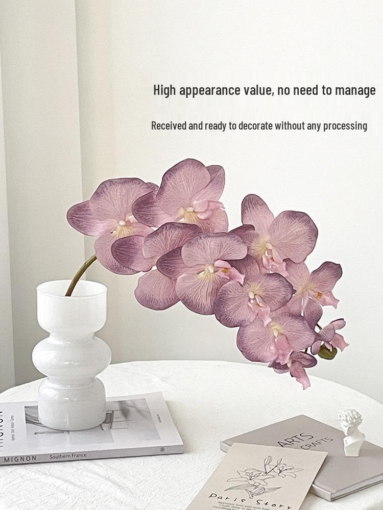 White Phalaenopsis Artificial Floral Arrangement - Realistic High-End Decorative Accent