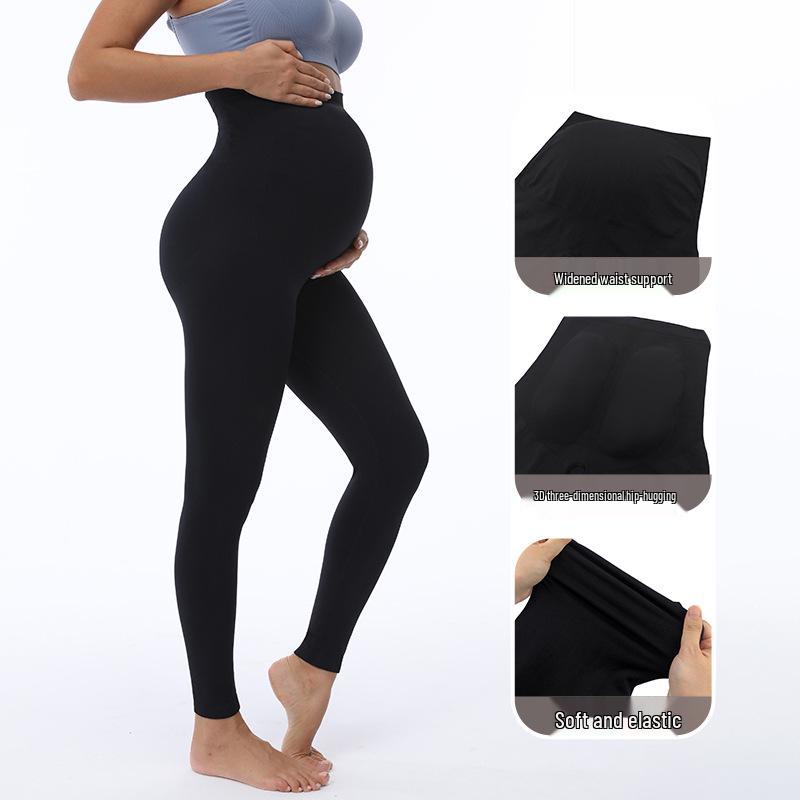 High-Waisted Maternity Yoga Pants: Slimming, Elastic, Tummy Support Sportswear for Women