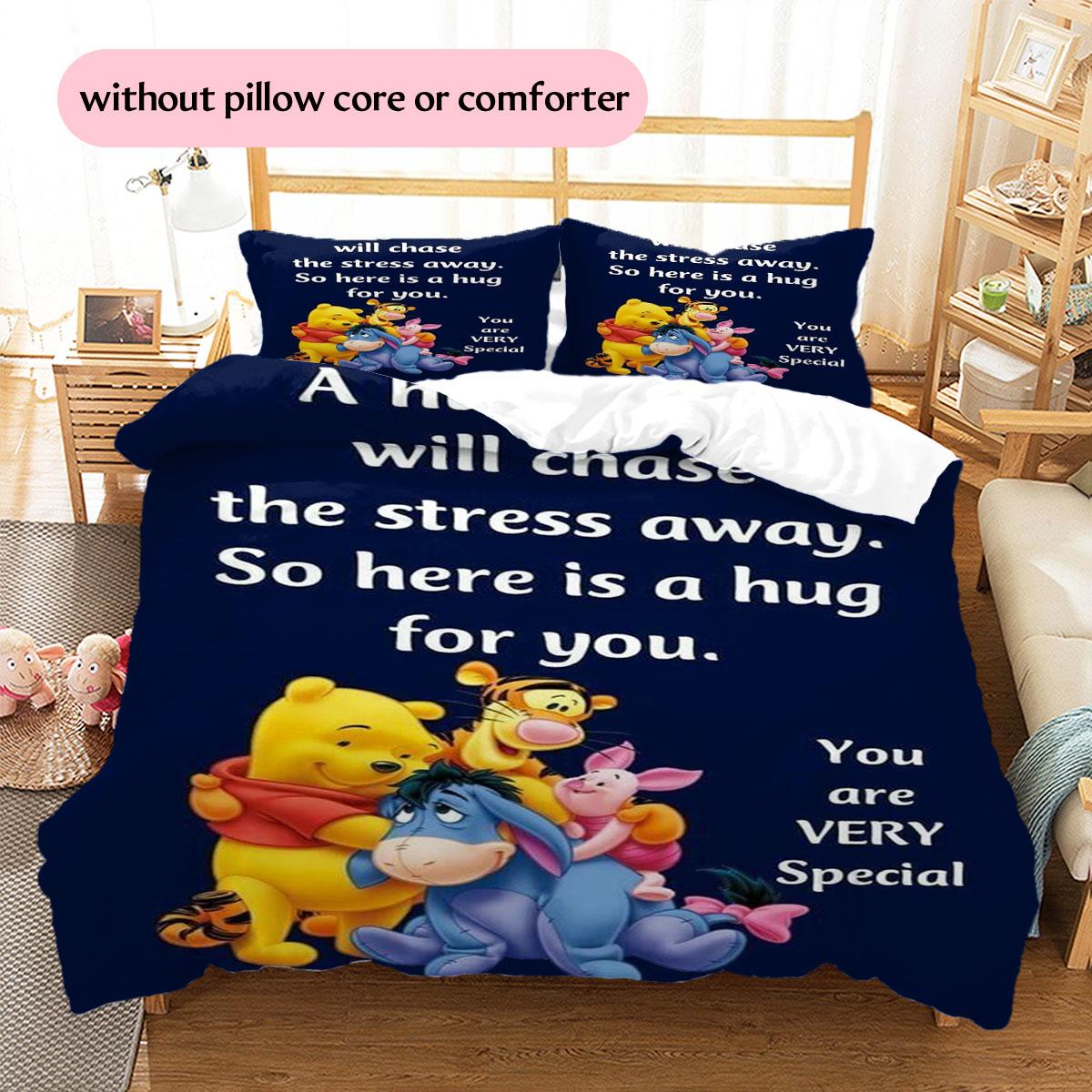 

The Colorful Sky, Clouds, and Winnie The Pooh Bedding Set Is A Cozy and Warm Choice for Decorating A Child s Bedroom. 135x200cm
