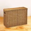 Narrow Basket Bin Closet with Lid Home Kitchen Portable Versatile Nursery Space Saving Office Sundries Organizer Storage Box
