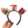 Festive Gingerbread Man & Antler Headband for Women and Children - Christmas Gift Box Decoration