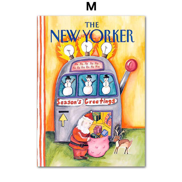 Weihnachten Santa Claus Candy Vintage Magazin Cover Wand Kunst Leinwand Malerei Poster Und Drucke Wand Bilder Für Schlafzimmer Dekor Kein Rahmen