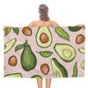 Funny Cartoon Avocados Print Beach Towel Quick Dry Sand Free Absorbent For Adults And Kids Pool Swimming Yoga Bathroom Towels