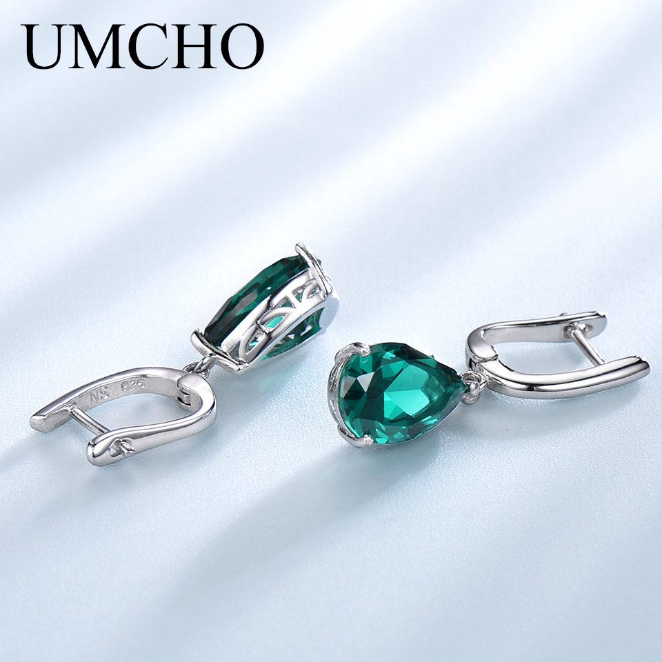 Ohrclips mit grünem Smaragd-Edelstein, Schmuckgeschenke zum Jahrestag, Geburtstag, Valentinstag, für Frauen, Ehefrauen und Mädchen