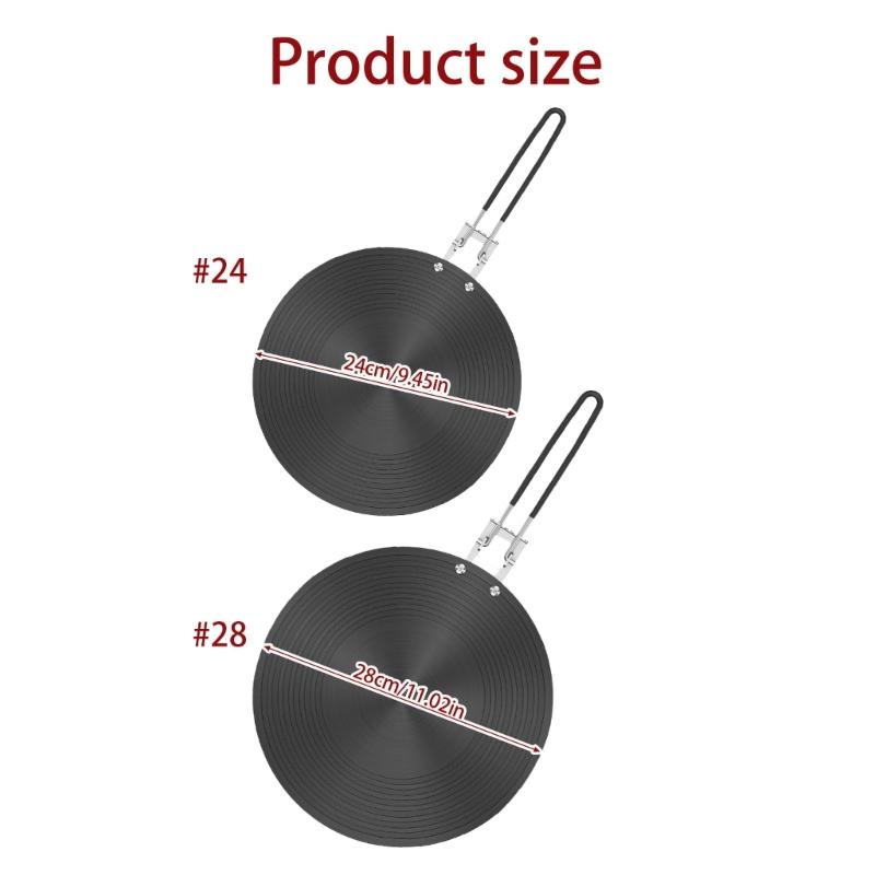 Round Aluminum Heat Conduction Plate Quick Defrosting Tray for Gas Stove Folding Design 6mm Thickness Ideal for Cooking