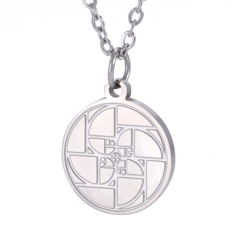 Round Coin Compass Pendant Necklace for Men Women Viking Star Butterfly Stainless Steel Choker Jewelry Hip Hop Accessories Gift