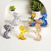 Fake Crystal Horse Figurine Artistic Simulation Pony Statue Miniature Zodiac Animal Sculpture Home Office Desktop Feng Shui Decoration Ornament