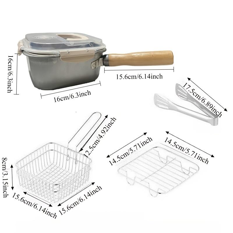 

Professional Stainles Steel Deep Fryer Kit with Basket&Filter-Large Capacity Home Fryer for Chicken,Fries,Safe&Easy to Clean