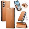 Retro Leather Flip Wallet Card Slot Phone Case for Samsung Galaxy S25 Edge Ultra S24 FE A55 A35 A25 A15 A05 A06 A16 A26 A56 A36