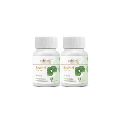 Origine Naturespired Brahmi Tablets Mind Wellness Support Memory Focus Stress Relief Ayurvedic 60 Tablets Pack Of 2