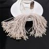 100PC Loop Tie Fasteners Clothing Accessories Plastic Tag DIY White Black String Snap Lock Pin Hang Tag Cotton Rope