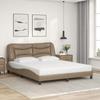 VidaXL Lit avec matelas cappuccino 160x200 cm similicuir 3208735