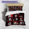3pcs Custom Name Cartoon Horror movies Bedding Set Duvet Cover Closure Includes 1 Duvet Cover & 2 Pillowcases for All Seasons Bedroom Decor