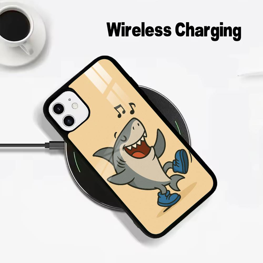 Brainrot Tralalero Phone Case For IPhone17 16 15 14 13 12 11 Pro Max 16/15/14Plus Wireless Charger Cover Funda