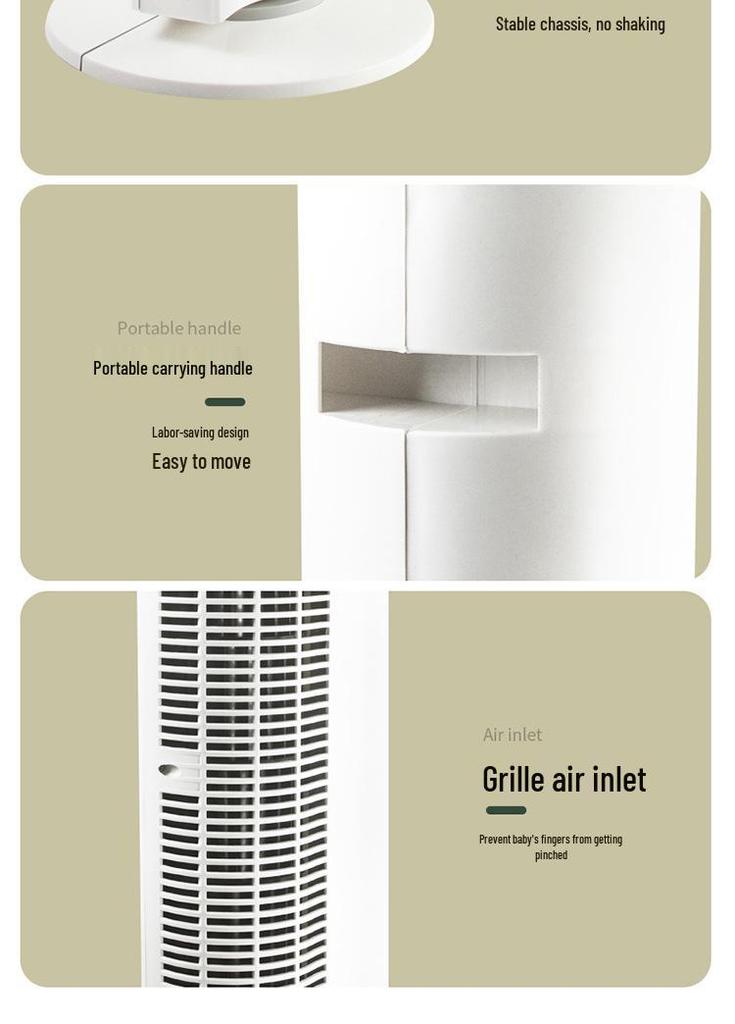 Bladeless Oscillating Tower Fan: Cross-Border Electric Fan for Home and Office