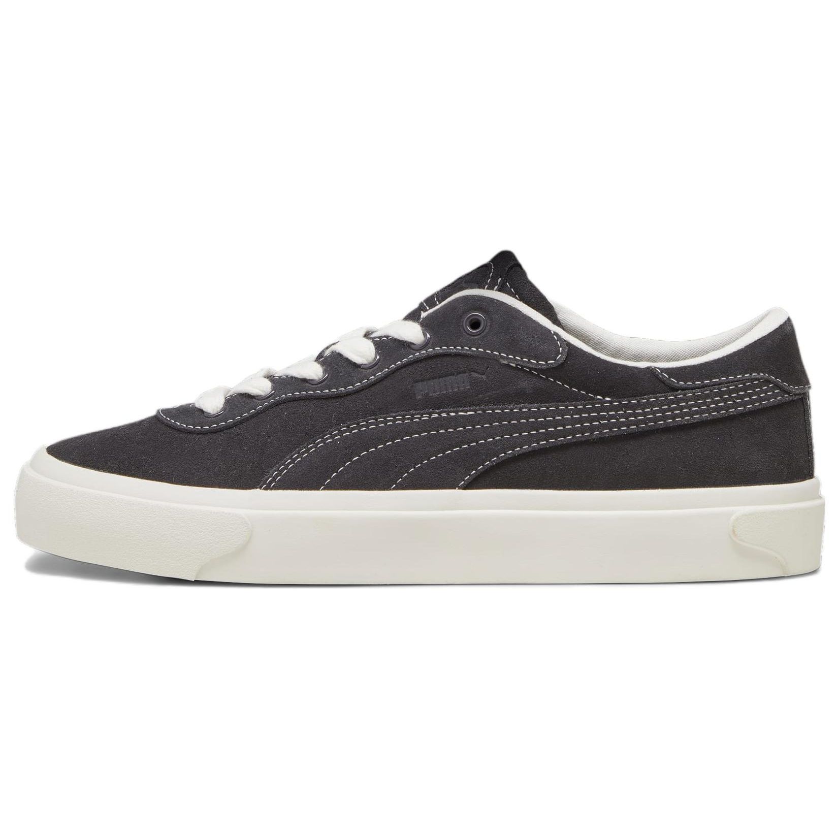 Puma Unisex Capri Royale Suede Low-Top Lifestyle Sneaker Dark Gray Frosted Ivory 393752-01 EU 35.5