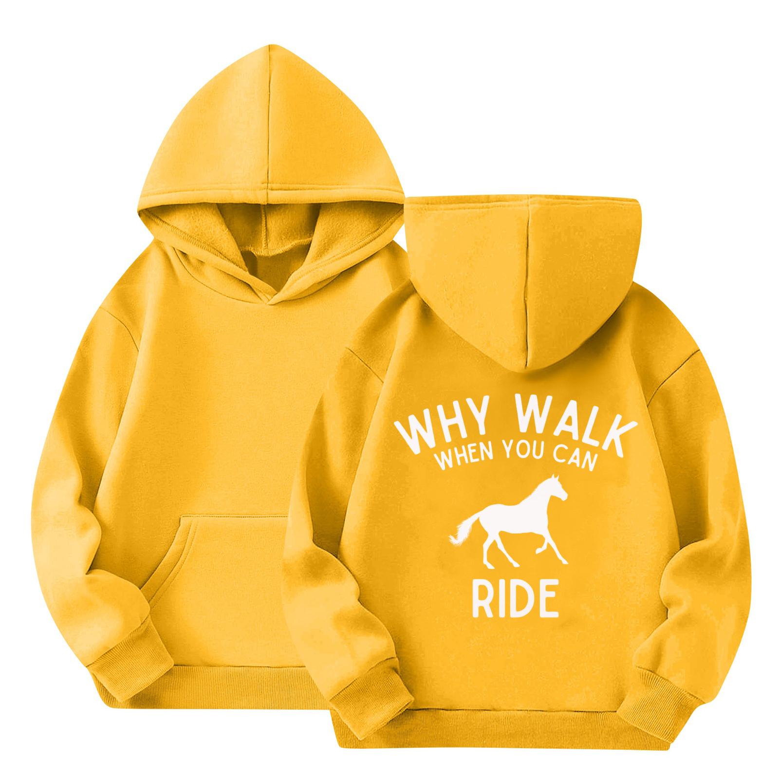 

Детский повседневный пуловер с круглым вырезом и принтом, с длинными рукавами и капюшоном 160 жёлтый