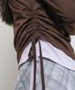 GENERALIDEA Shirred Long Sleeve T-Shirt [Brown] / Gf2Lts517