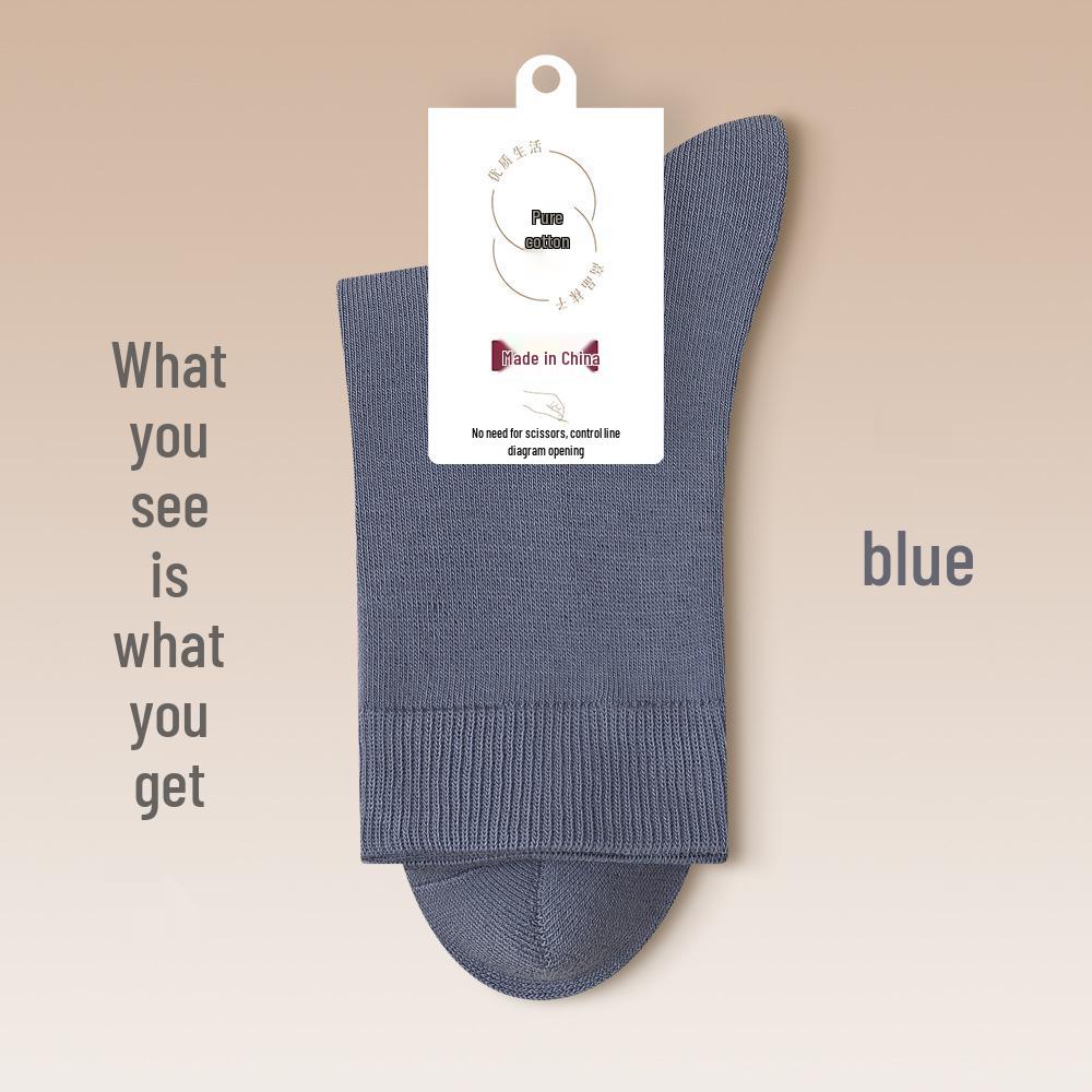 Damskie skarpety bawełniane do połowy łydki 2025 - Odprowadzające pot, oddychające, antybakteryjne i ciepłe na jesień/zimę.