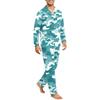 Men's Button Down Pajama Set with Long Sleeves - Comfortable Sleepwear for Home and Lounging