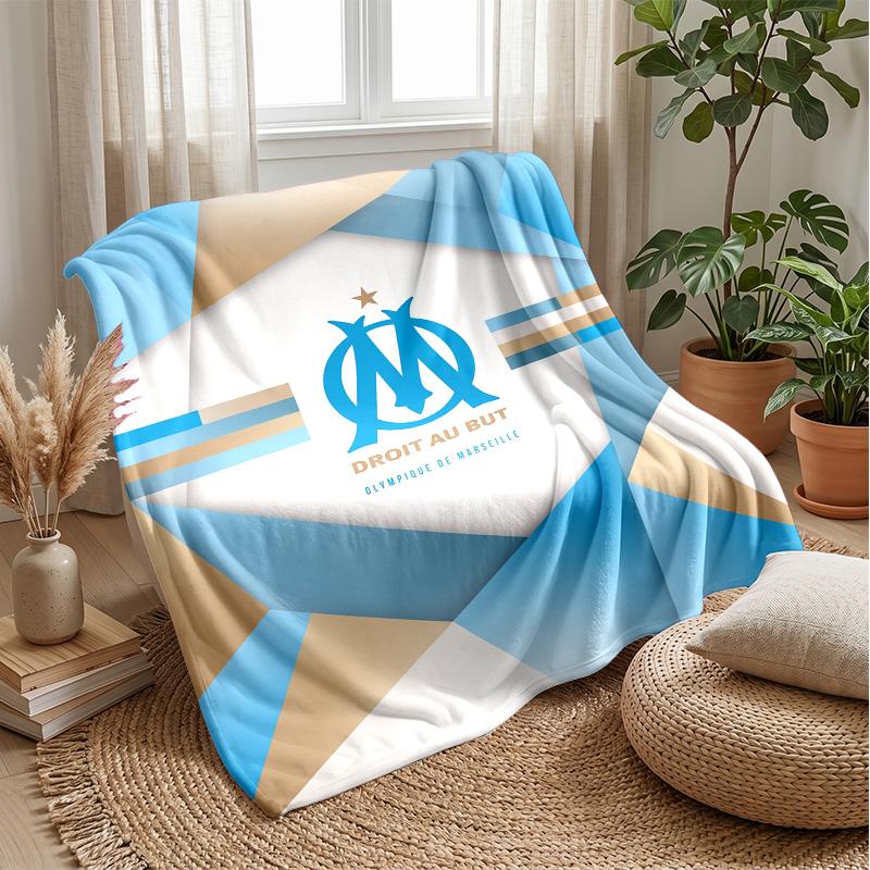 Olympique Lyonnais FC Soft Flannel Fleece Blanket Lightweight Cozy Warm Throw Blanket For Sofa Bed Home Decor