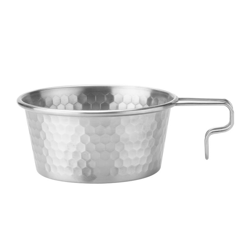 1PC 12.17oz(360ML) Stainless Steel Sierra Cup Stackable Portable Round Sierra Bowl Cup with Handle for Camping and Hiking