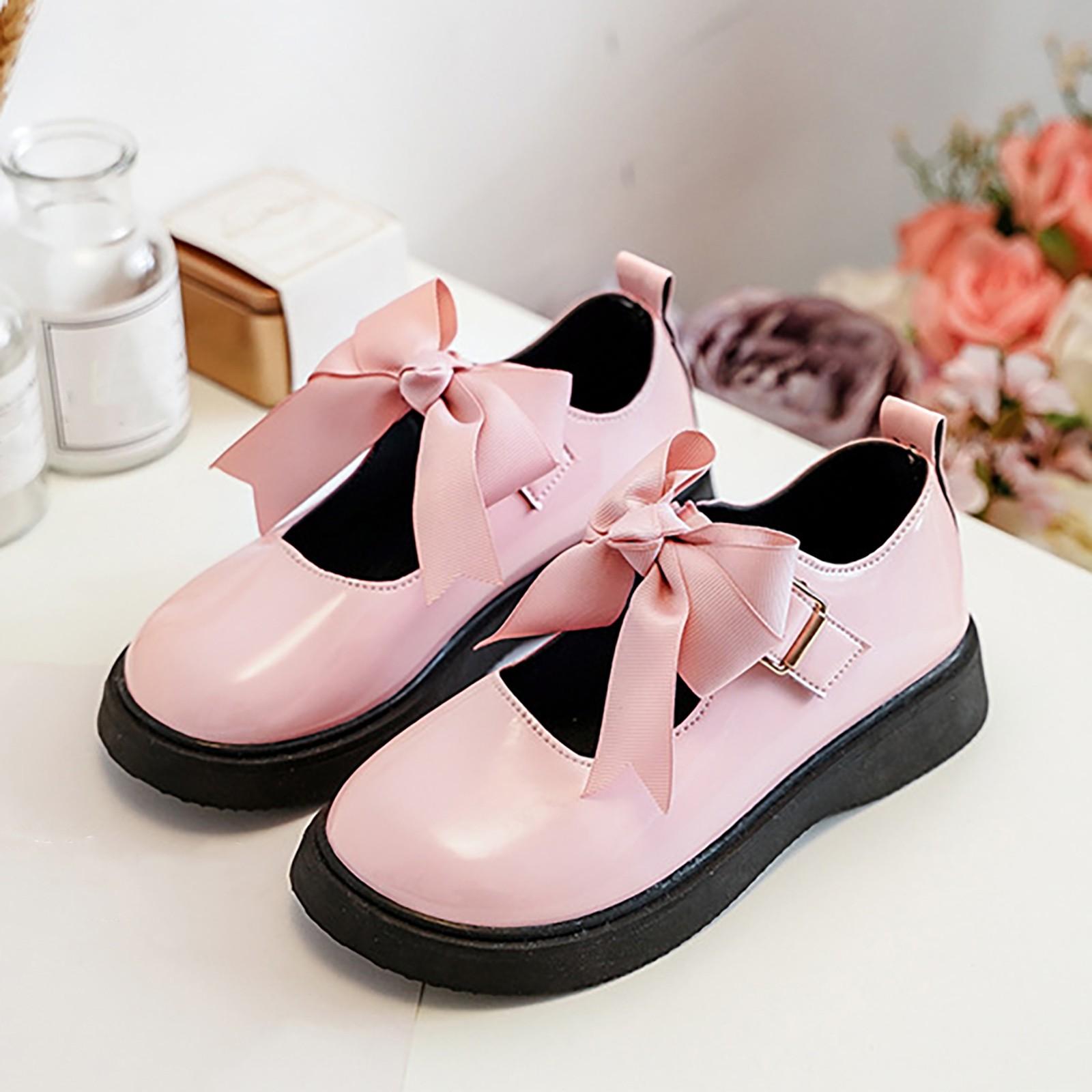 

Туфли принцессы Обувь для девочек Маленькие кожаные туфли на мягкой подошве Одинарные туфли 37 розовый