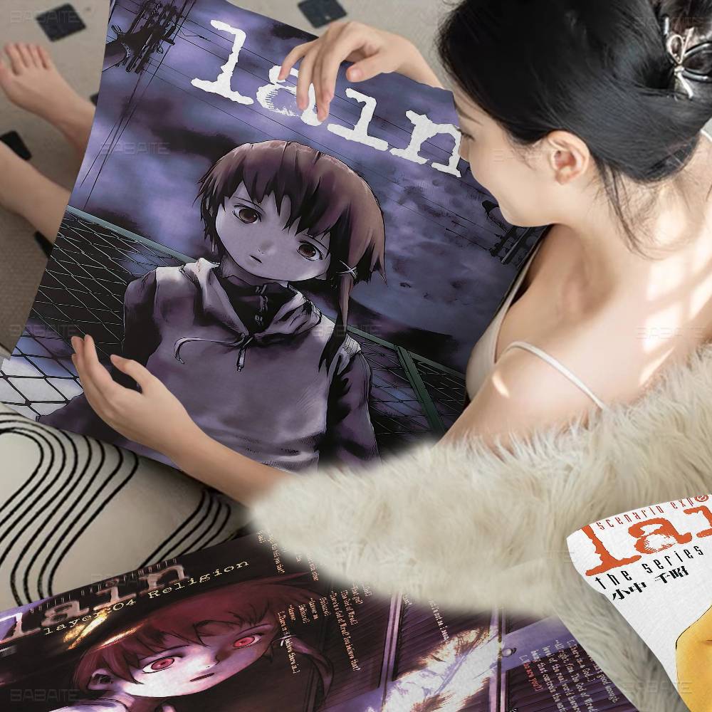 Serial Experiments Lain Anime Cushion Cover Pillow Cover Decor Pillowcase Printed Cushion Case For Couch
