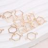 30Pcs Silver Plated Hexagon Charms Honeycomb Connectors For Jewelry Making Diy Bracelet Earrings Accessories