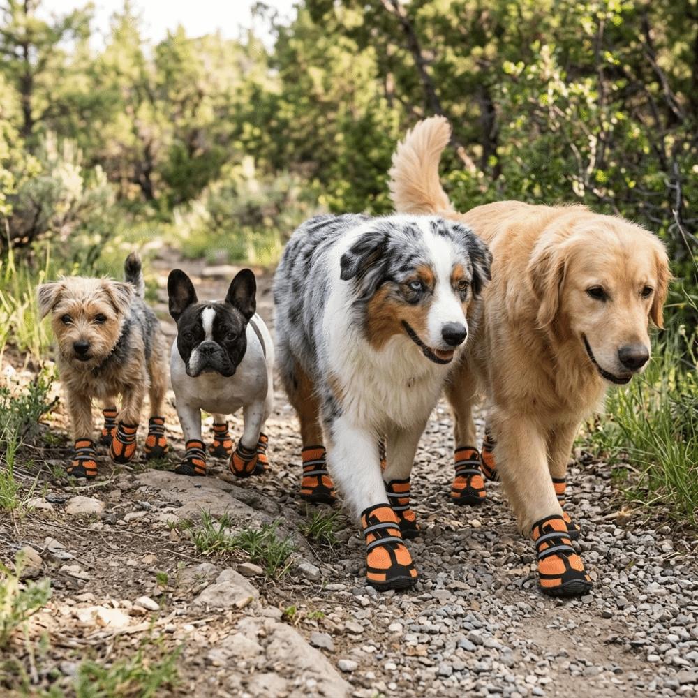 Soft Sole Dog Shoes Adjustable Strap Dog Anti-slip Paw Shoes Pet Rain Boots  Paw Protection