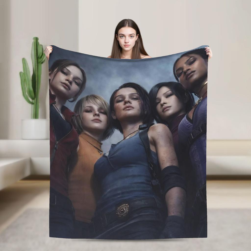 Residents Evils 9  Blanket Multiple Sizes Warm Cozy Fluffy Games Throw Blankets for Couch Sofa and Bed