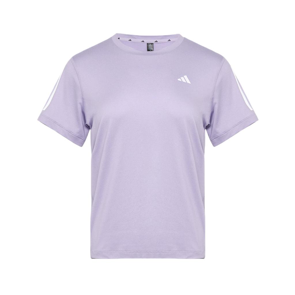 Adidas Workout Essentials Quick-Dry Short Sleeve T-Shirt Women tops Light-Purple White KU8748
