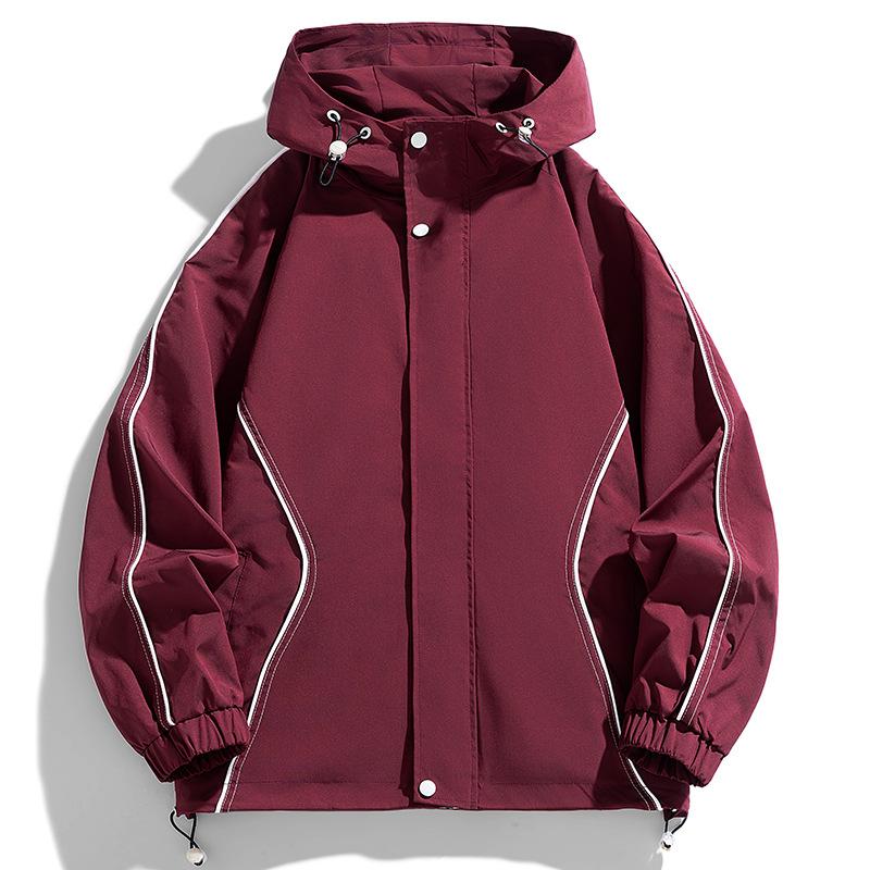 American Retro Loose Jacket Men's Spring and Autumn Jacket Outdoor Waterproof Hooded Jacket
