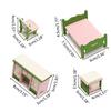 Kendin Yap El Yapımı Bebek Evi Minyatür Yatak Odası Ahşap Mobilya Seti Çocuklar İçin Hediyeler Çocuk Rolü Taklit