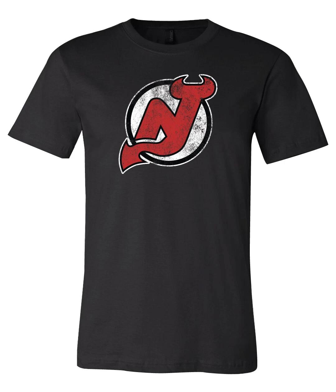 New Jersey Devils Distressed logo shirt S-6XL Tracking!! S