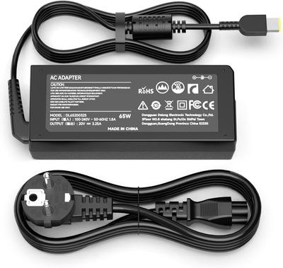 65W Charger for Lenovo Thinkpad X1 Carbon T430 T440 T450 T460 T470 T560 T540P E550( Yellow Square USB Port)
