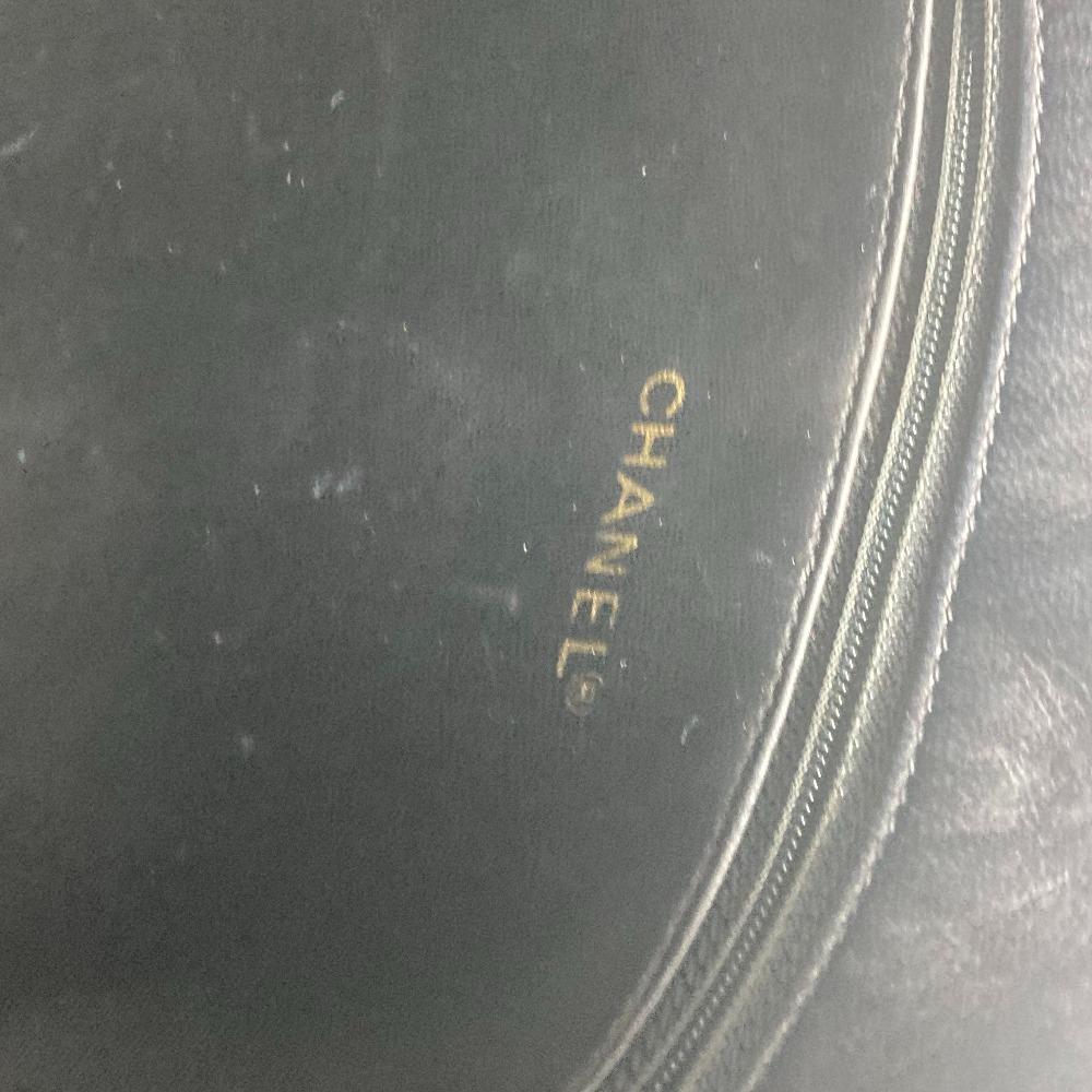 Chanel Vintage CC CC-Marke Umhängetasche Tragetasche Umhängetasche Leder Dunkelblau