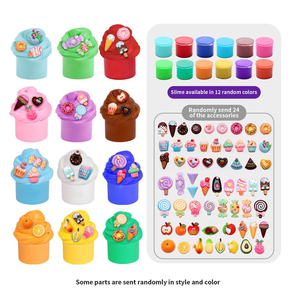Random Color Slime Kit for Kids, Soft Stretchy Non-Sticky Slime, Stress Relief Sensory Toy, Safe DIY Gift for Boys and Girls