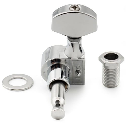 Musiclily Pro 6-Piece Single-Pin Guitar Tuners, Square, for SQ Strat/Telecaster Electric Guitars, Chrome