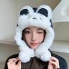Cute Cartoon Warm Ear Protection Hat Face Enhancing Small Hat Windproof Hood for Girls
