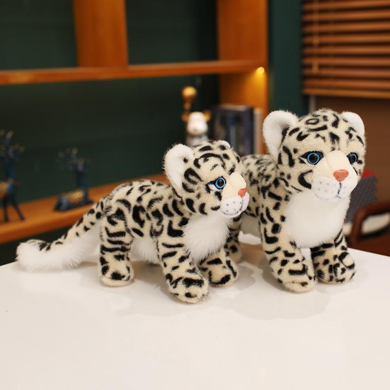 38/48cm Realistic Snow Leopard Plush Toy Stuffed Animal  Cute Companion Decor  Soothing Cuddly Doll  Perfect Graduation Gift