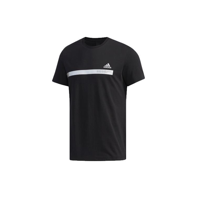 adidas TEE TAPE Sports Short Sleeve Black Men s DZ2214 XS