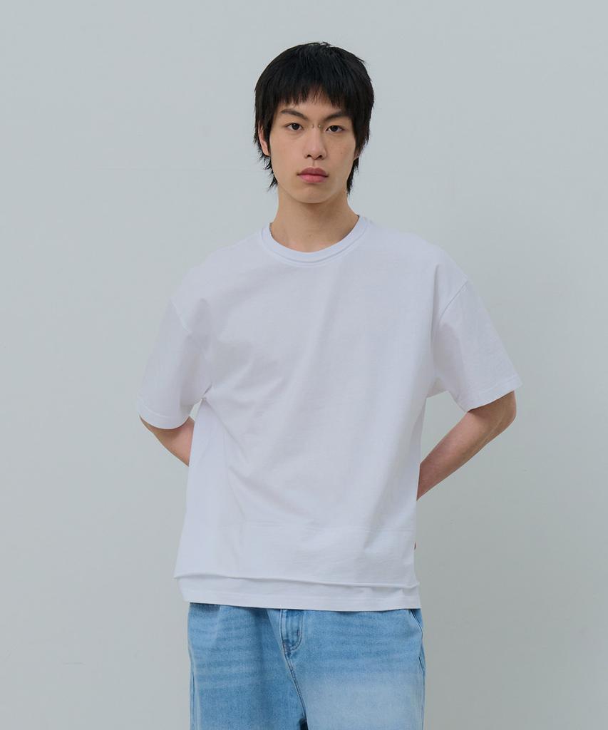 Desiledeu Layered Short Sleeve T-Shirt-Fbsk5804D01