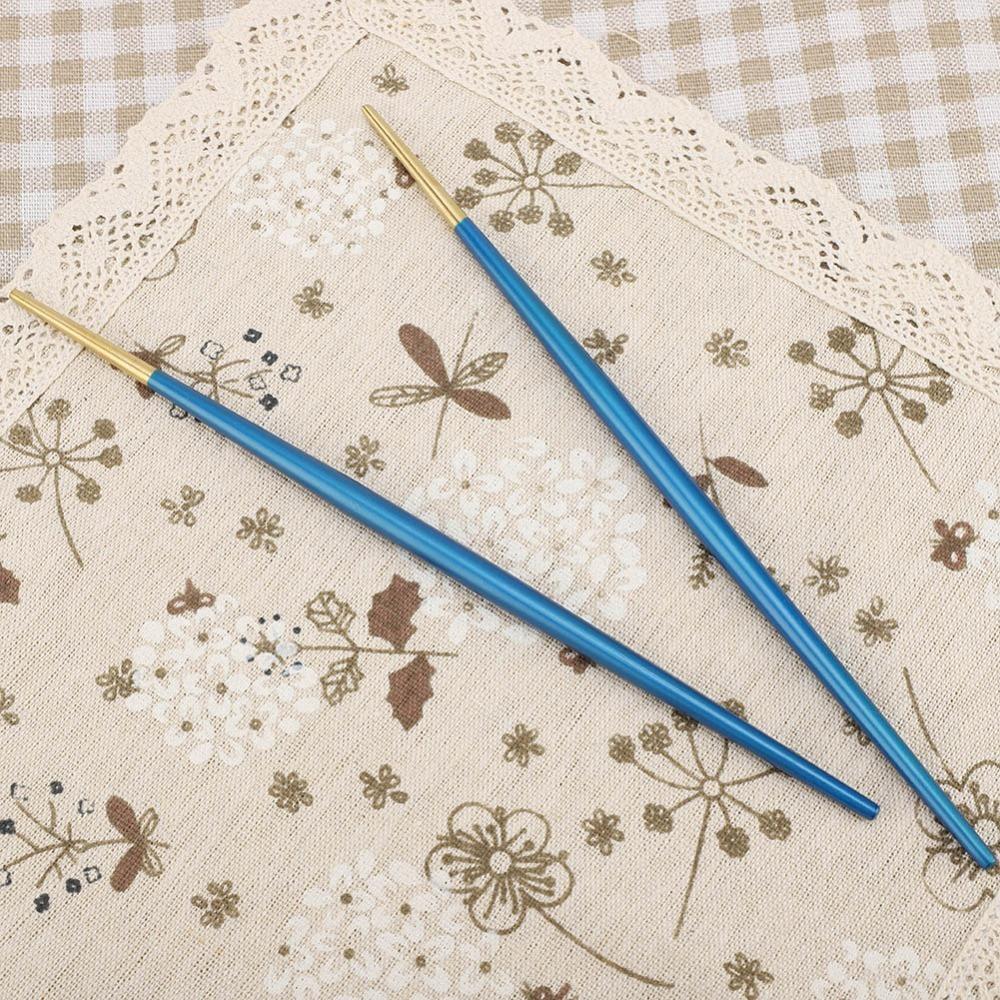Smooth Metal Chopsticks Rustless Steel Dining Chopsticks Durable Food Chopsticks Hot Pot Use