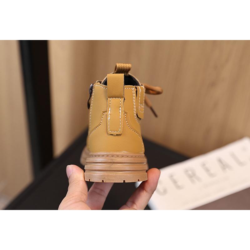 Vintage British Style Unisex Kids Non Slip Soft Sole Ankle Martin Boots